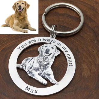 Custom Dog Keychain Personalzed Keychain Pet Photo Keychain Dog Keyring Picture Keyring Memorial Gift for Pet Lover