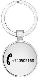 Custom Engraved Keychain Stainless Steel Personalized Gift Customized Phone Number Anti-lost Keyring Key Chain Ring