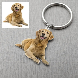 Custom Keychain Picture Keyring Dog Photo Keychain Pet Memorial Gift For Pet Lover Christmas Gift
