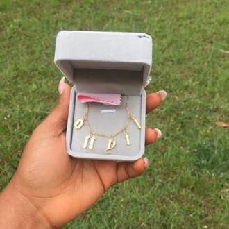 Custom Letters Chokers Necklace For Women Old English Gold Initial Number Pendant Stainless Steel Gothic Necklaces Jewellry Gift