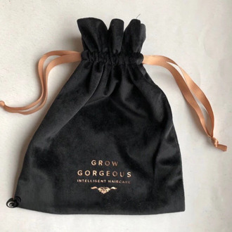 Custom Logo Ribbon Silk Velvet Drawstring Gift Bags Jewelry Lipstick Necklace Beads Packaging Pouches Storage Bag Wholesale