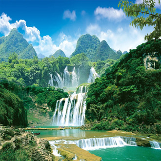 Custom Modern Natural Landscape Waterfall Photos Wallpapers 3D Wall Cloth Living Room Bedroom TV Background Wall 3D Large Mural