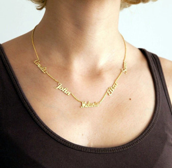 Custom Multiple Name Necklace Family Members Nameplate Pendant Personalized Jewelry Stainless Steel Handmade Choker Mom Gifts