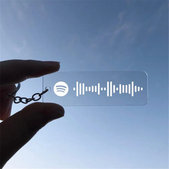 Custom Music Spotify Scan Code Keychain For Women Men Fashion Bag Key chains Keyring Personalized Song Spotify Code Jewelry