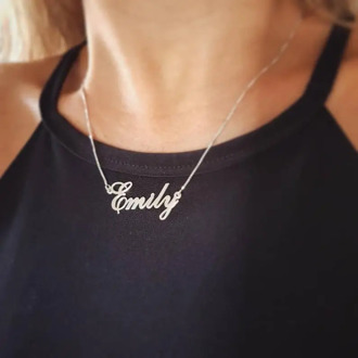 Custom Name Necklace Women Men Personalized Jewelry Stainless Steel Long Box Chain Letter Necklaces Pendants Best Friend Gifts