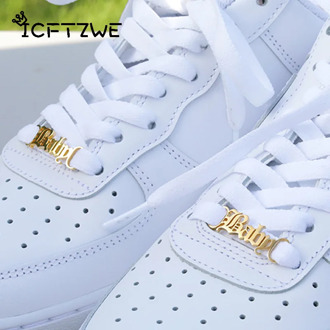 Custom Name Shoe-buckle Personalized Stainless Steel Jewelry Nameplate Buckie Charm Kids Adult Leisure Sneakers Lazy Shoe Tags