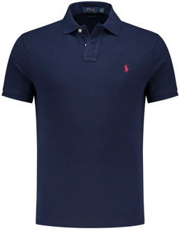 Custom slim fit polo van piqué katoen NEWPORT NAVY/C3870 - M