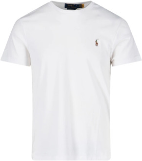Custom slim fit T-shirt met ronde hals White