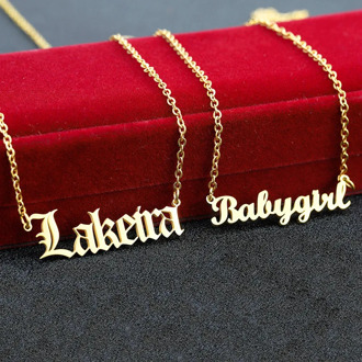 Custom Stainless Steel Personalized Private Custom Necklace Name Number Clavicle Chain Female Pendant Accessories Necklace