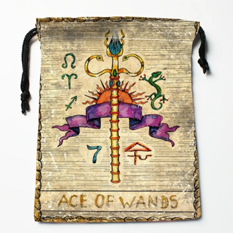 Custom TAROT Drawstring Bags Printed gift bags Travel Pouch Storage Clothes Handbag Makeup Bag 18*22cm Drop Shipping