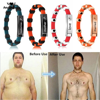 Customize Anti Static Bracelet Negative Ion Silicone Bracelet Remove The Body Static Waterproof Couples Wristband Safety Sport