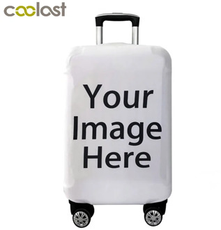 Customize Your Image / Name / Logo Luggage Cover Suitcase Protective Covers Elastic Anti-dust Case Cover For 18-28 Inch Trolley
