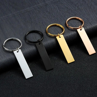 Customized Engraved Keychain Personalized Unique Gift Anti-lost Keyring Private Custom Engraved Your Name Texts Signature etc