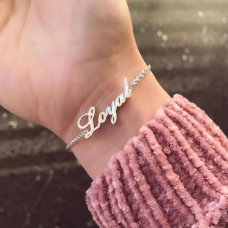 Customized Name Bracelet Stainless Steele Kid Women's Bracelet boho jewellery Couple Bracelet Personal Gift Bracelets on Hand