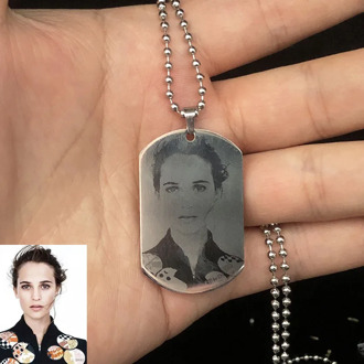 Customized Photo Name Necklace Stainless Steel Engrave ID Dog Tag Army Pendant Chain For Woman Jewelry Personalized Necklace