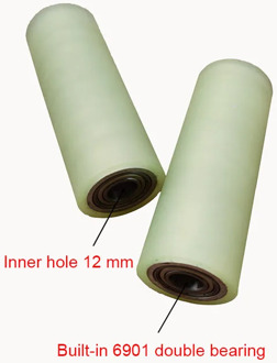 Customized Rubber Covered Roller Mask Machine Conveyor Roller with Double Bearing Mask Machine Accessories