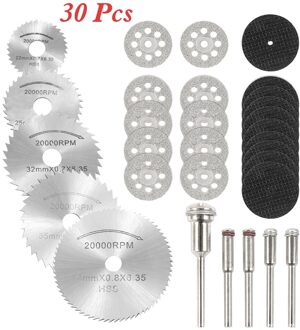 Cut Wiel Hss/Hars/Diamond Dremel Slijpschijven Rotary Tool Cutting Wheel Accessoires 30/32/40/60Pcs Handgereedschap 30stk