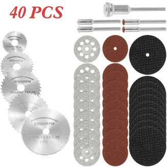 Cut Wiel Hss/Hars/Diamond Dremel Slijpschijven Rotary Tool Cutting Wheel Accessoires 30/32/40/60Pcs Handgereedschap 40stk