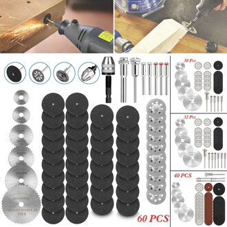Cut Wiel Hss/Hars/Diamond Dremel Slijpschijven Rotary Tool Cutting Wheel Accessoires 30/32/40/60Pcs Handgereedschap 60stk