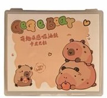 Cute and Cloud-Touch Blotting Paper - 3 Types #01 Kapibala - 100pcs