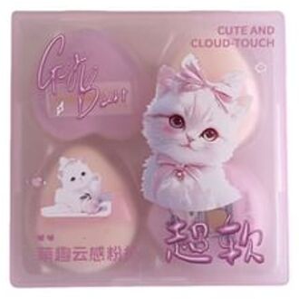 Cute and Cloud-Touch Powder Puff - 3 Types #03 Pudding Cat