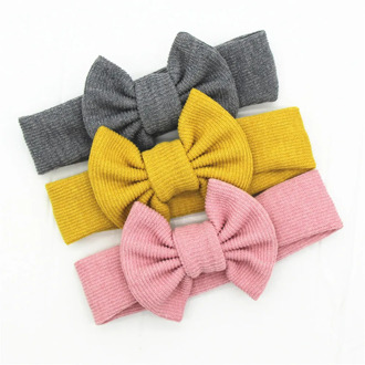Cute Baby Girl Headbands Knitted Newborn Baby Bows Haarband Turban Infant Head Bands Hairbands For Kids Girls Hair Accessories