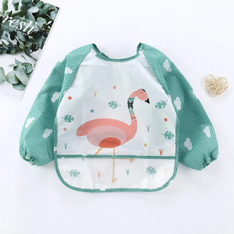 Cute Baby Girls Boys Bibs Waterproof Long Sleeve Cartoon Kids Apron Burp Cloth Toddler Infant Feeding Bib Baby Stuff