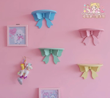 Cute Butterfly Wooden Decorative Wall Shelf Storage Rack Organization for Kid Room DIY Wall Decoration Holder Home Decor