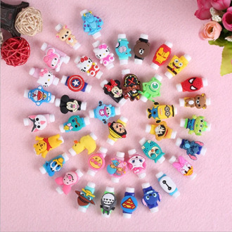 Cute Cartoon Cable Protector Data Line Cord Protector Protective Case Cable Winder Cover For iPhone USB Charging Cable 41 Styles