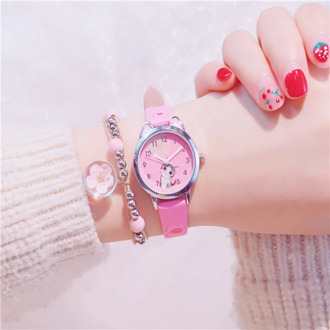 Cute Cheese Cat Pattern Kids Watch Quartz Analog Child Watches For Boys Girls Student Clock Gift Relogio Feminino kids watch