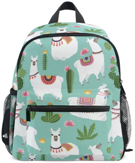 Cute Children Backpack Llama And Cactus Bags Kids Baby School Bags Cute Schoolbag for Kindergarten Preschool Girl Animal Bag Hot