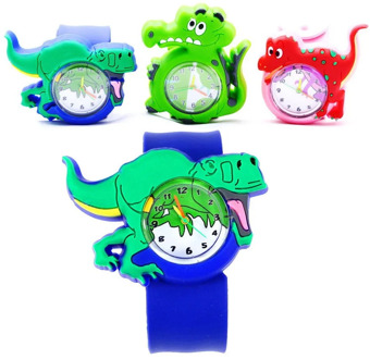Cute Dinosaur Watches for Boys Kids' Animal Clock Cartoon Toys Slap Belt Watch Children Quartz Wristwatches