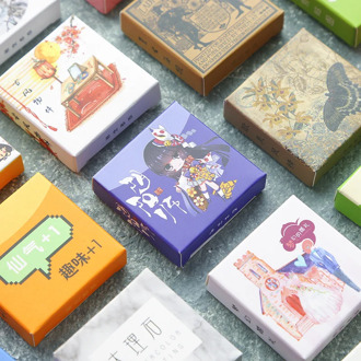 Cute Doraemon Flower Retro posters Mini Paper Sticker Decoration Diy Ablum Diary Scrapbooking Label Sticker Kawaii Stationery