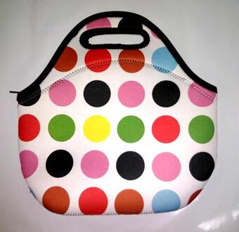 Cute Elephant Neoprene Picnic basket Cooler bag set Lunch Tote Women's Handbag Box Food Container Thermal Lunchbox Waterproof