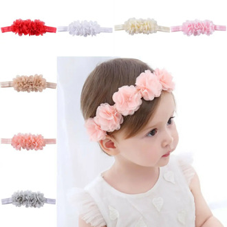 Cute Kids Toddler Infant Baby Girl Boys Nylon Elastic Stretchy Floral Flower Headband 7 Colors
