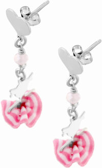 'Cute' Kinder 925 Sterling Zilveren Dangle Oorbellen - Zilver ZO-7133 - One Size