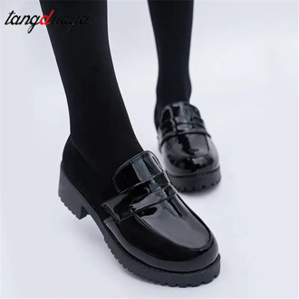 Cute Lolita Girl Women Maid Shoes Round Toe lolita Shoes Japanese JK High School Uniform Kawaii Anime Cosplay low Heel shoes