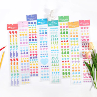 Cute Mini Pattern Long Strip Stickers Decoration Bullet Journal Planner Scrapbooking Idol Cards Deco Stickers Korean Stationery