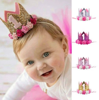 Cute Newborn Toddler Baby Girl Boys 1st Birthday Party Flower Princess Crown Headband Gift IPCS