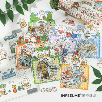 Cute Weather announcer series Journal Decorative Stickers Scrapbooking Stick Label Diary Album stationery Stickers Accessories