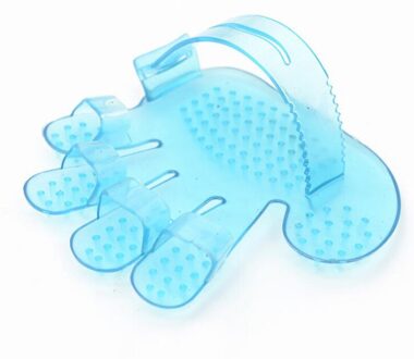 Cuttie Kat Grooming Handschoen Hair Remover Handschoen Pet Producten Massage Handschoenen Wanten Kam Voor Katten Kaarden Borstel Voor Hond Wol Blauw