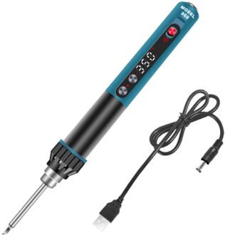 Cxg 968 Usb Soldeerbout Elektrische Mini Draagbare Verstelbare Constante Temperatuur Slaap Functie Led Display Las Gereedschap 24V 230W Cxg-968-1 usb