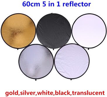 Cy 24 "60 cm 5 in 1 houvast Draagbare Inklapbare Licht Ronde Fotografie Reflector voor Studio Multi Photo Disc