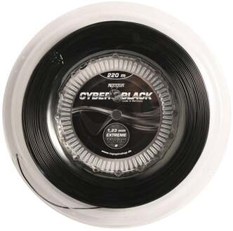 Cyber Black 220m Rol Snaren-Zwart - 1.20,1.23,1.25,1.30