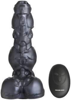 Cyborg Cock - Duwende en Vibrerende Siliconen Dildo - Zilver - Cyborg Cock - Duwende en Vibrerende Siliconen Dildo - Zilver