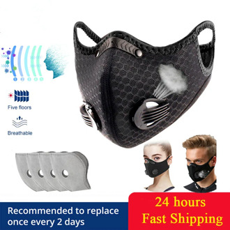 Cycling Mask Activated Carbon Face Cover Windproof Filters Face Shield Outdoor Sports Riding Breathable Filters Masks