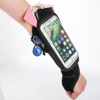 Cycling Wrist Bag Forearm Band Bike Mount Phone Holder Riding Wristband Pouch Bag with Key Card Cash Holder for Sports Bag