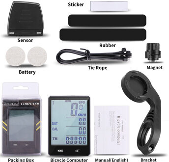Cycloving Fietscomputer fiets Snelheidsmeter 2.8 "Touch Fietsen Draadloze Kilometerteller waterdicht Cycle Stopwatch