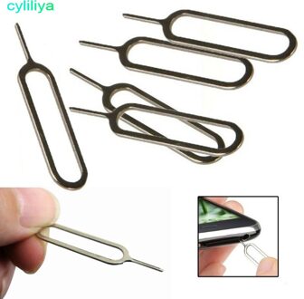 Cyliliya 1000 Pcs Sim Card Tray Remover Eject Ejector Pin Sleutelhanger Open Tool Voor Iphone 7 4S 5 5S 5c 6 6S Plus Voor Ipad Voor Samsung