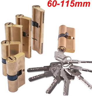 Cylinder AB Key Anti-Theft Lock 65 70 80 90 115mm Cylinder Biased Lock Entrance Brass Door Lock Lengthened Core Extended Keys